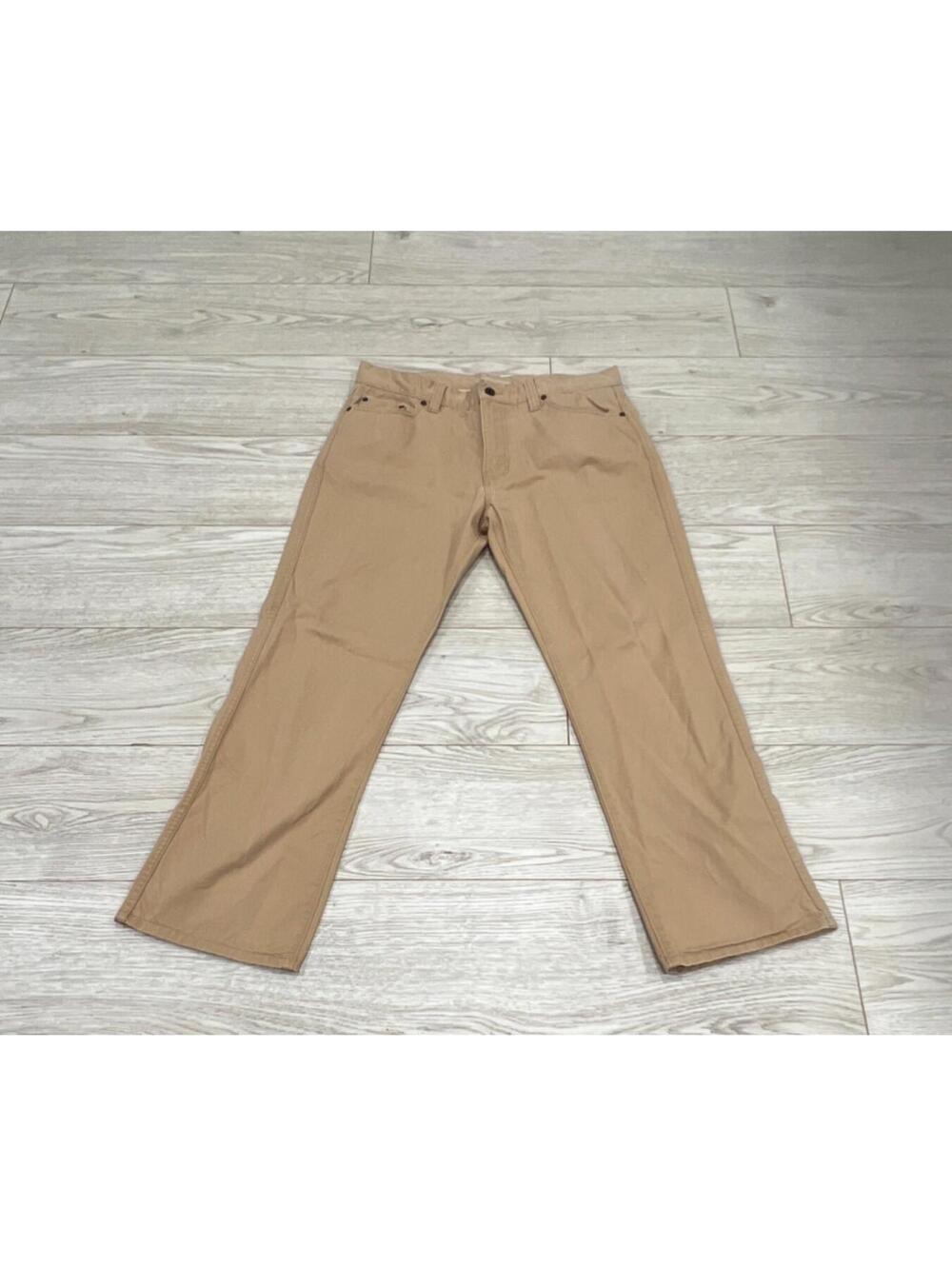 L.L. Bean Men's Beige Solid Cotton Chino Pants SIZE 34X29 $78